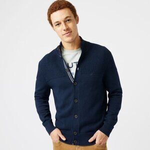 Nautica Men's Big & Tall Textured Button Cardigan Sweater - 2XL